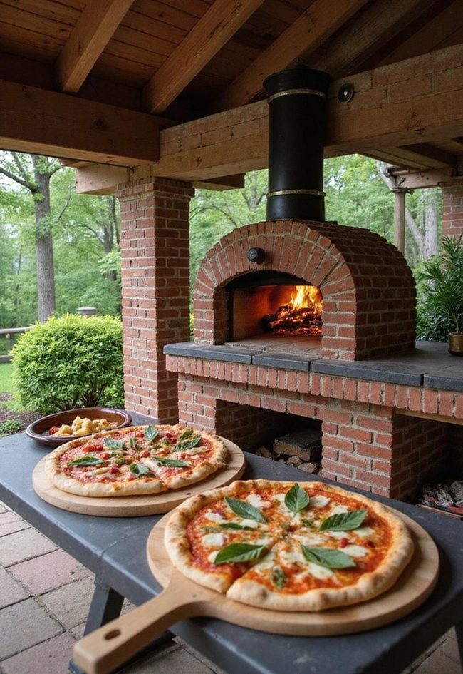Wood-Fired Pizza Oven Gathering Space