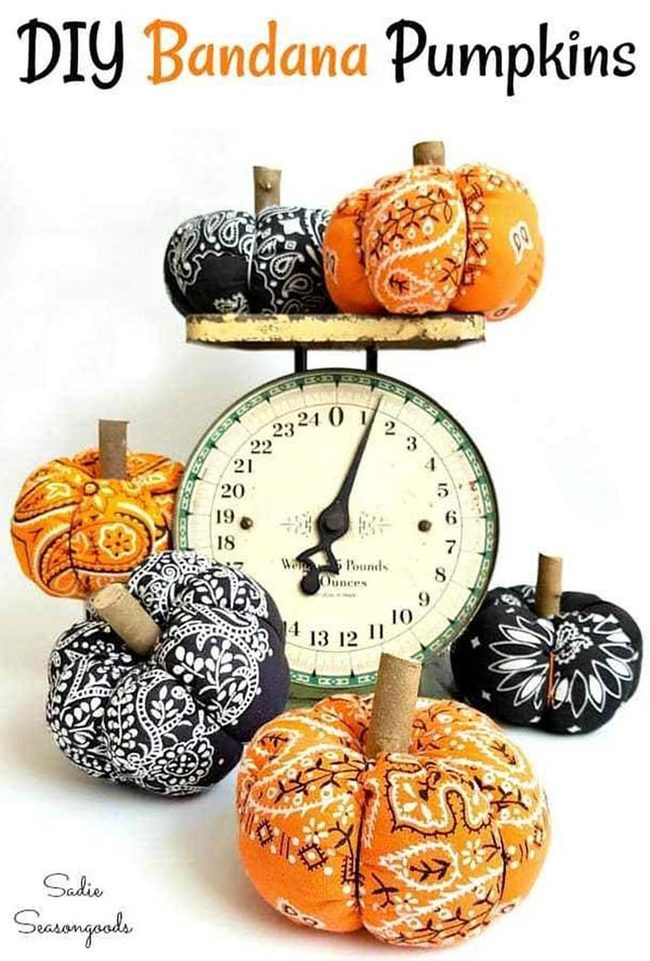 Fabric Pumpkins For Every Shelf