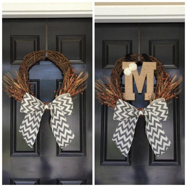 Orange Berries Dark Door Statement