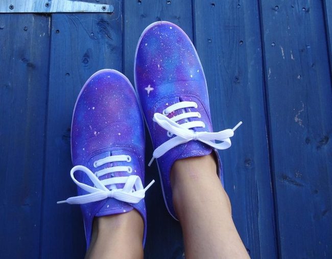 Purple Galaxy Starry Sneakers