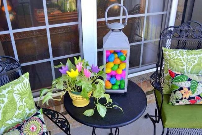 Colorful Eggs In Lantern
