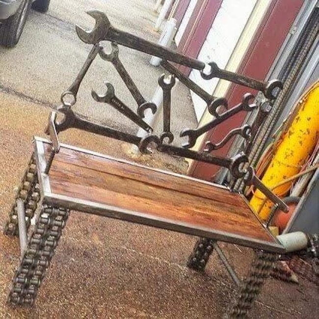 Salvaged Wrenches Meet Wood