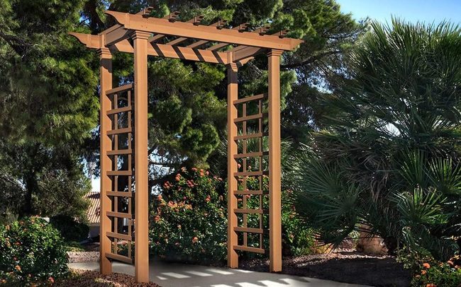 Natural Wood Garden Arbor