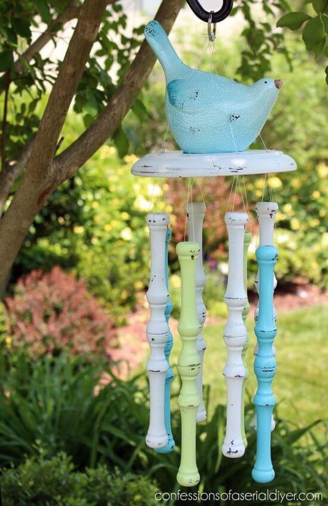 Colorful Bird Wind Chime Garden