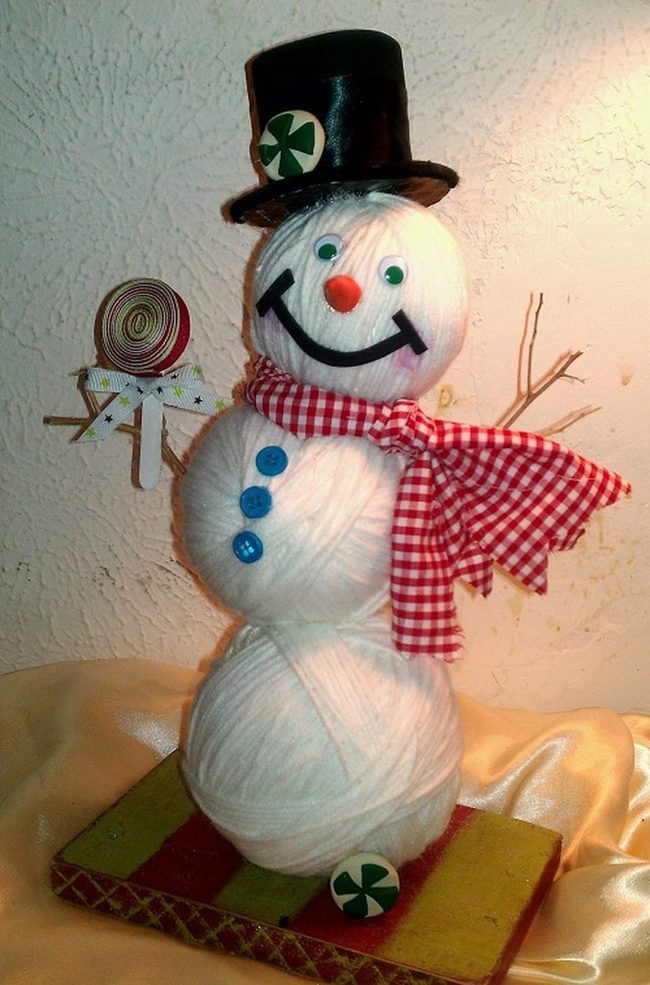 Fluffy Wool Snowmen In Minutes
