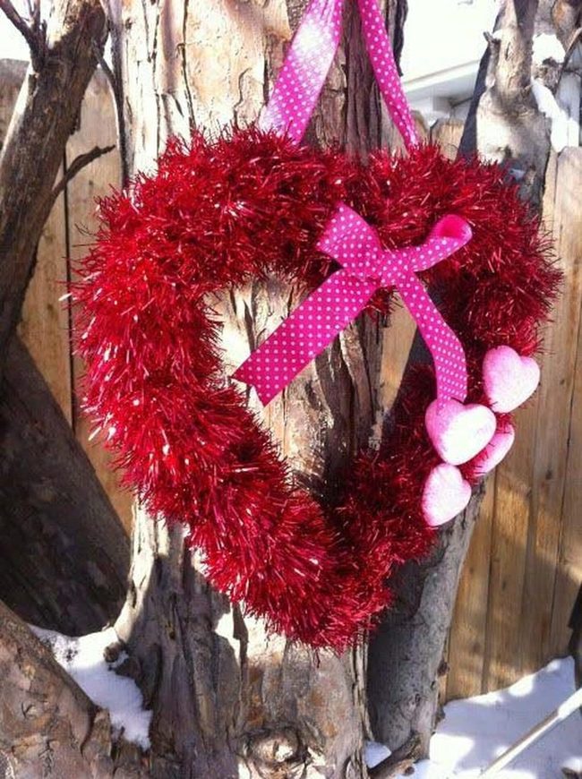 Tinsel Hearts Catch Sunlight