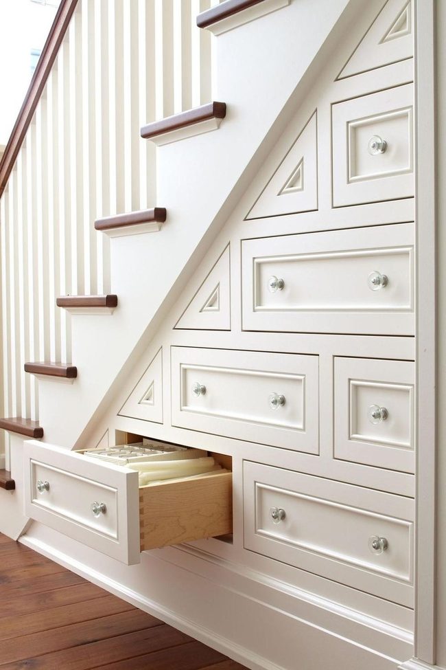 Under Stairs Hidden Storage Drawers