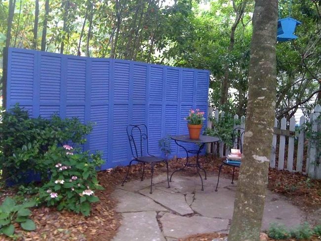 Colorful Shutter Patchwork Fence