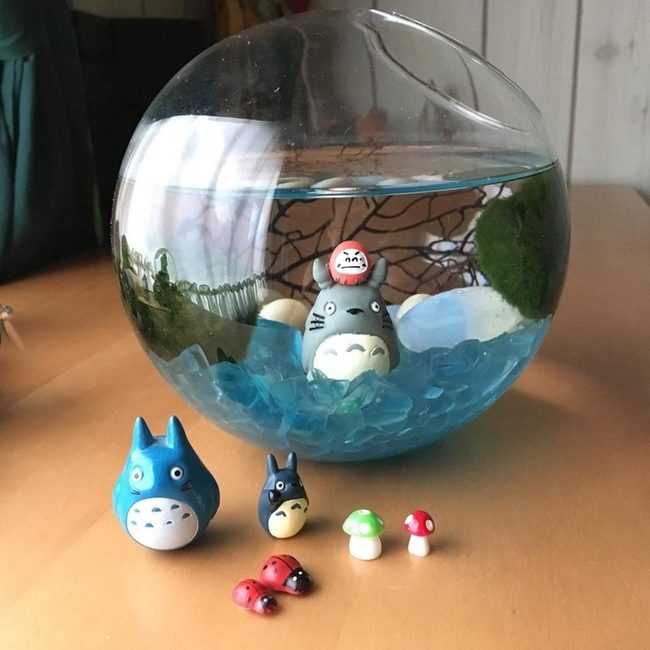 Gray Gnomes In Glass Miniatures