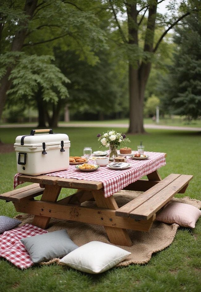 Red And White Checkered Picnic Charm
