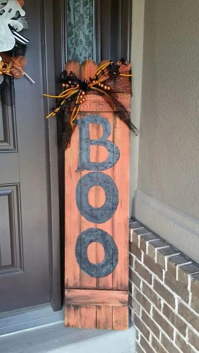 Halloween Wooden Entrance Sign