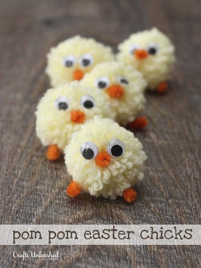 Fluffy Yarn Pom Pom Chicks