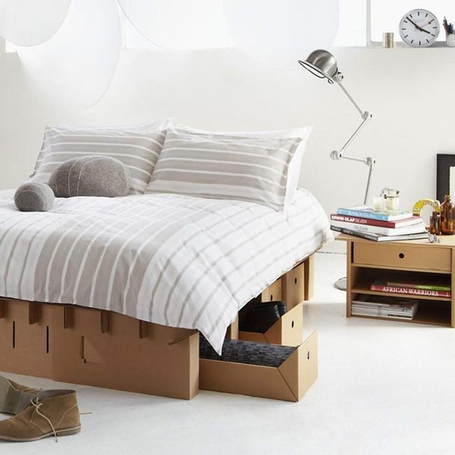Cardboard Box Bed Storage