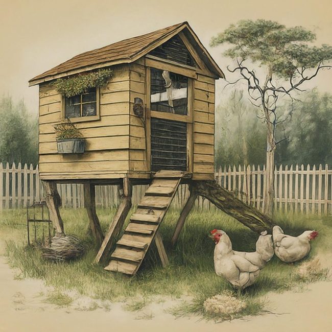 Salvaged Wooden Chicken Run