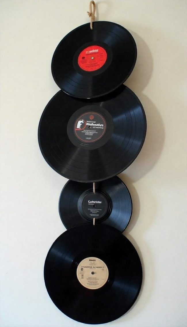 Vinyl Records Wall Display