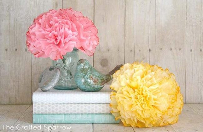 Coffee Filter Peonies For Easter