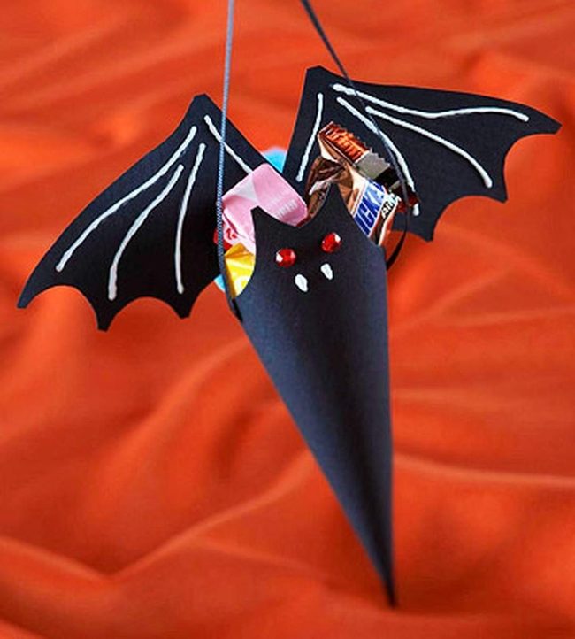Black Bat Wings With Candy