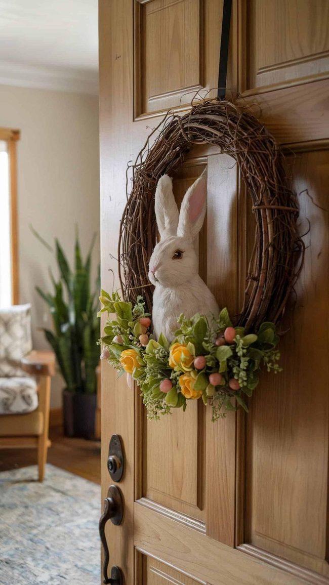 Grapevine Bunny Ears Wreath