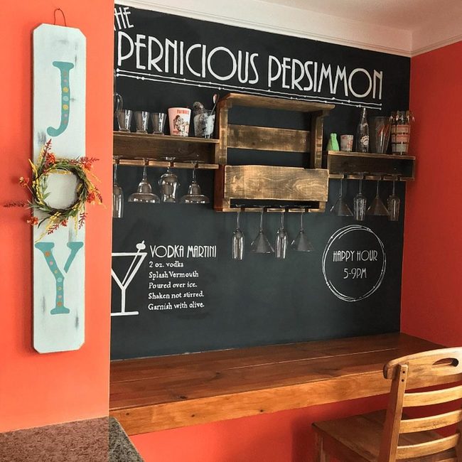 Orange Walls, Blue Joy Sign