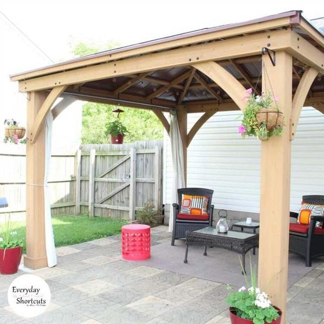 White Fabric Patio Privacy