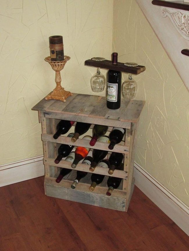 Reclaimed Wood Wine Storage