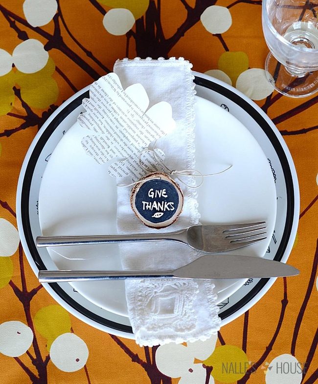 Orange Tablecloth With Gratitude