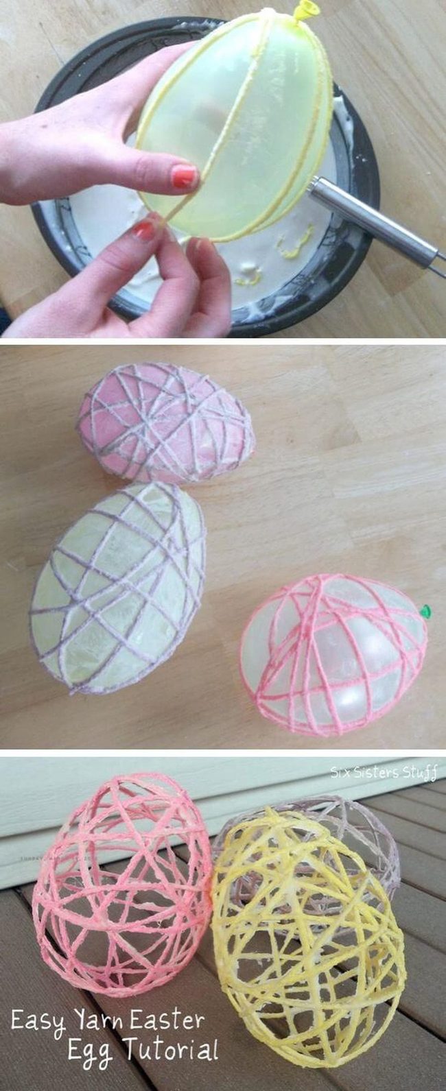 Pastel Yarn Egg Decorations