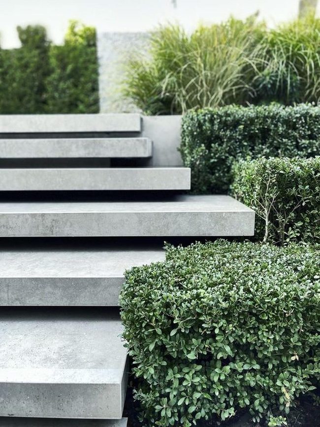 Floating Concrete Steps Landscape