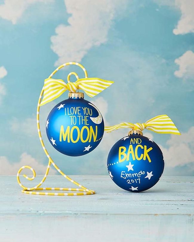 Navy Blue And Yellow Ornament Statement