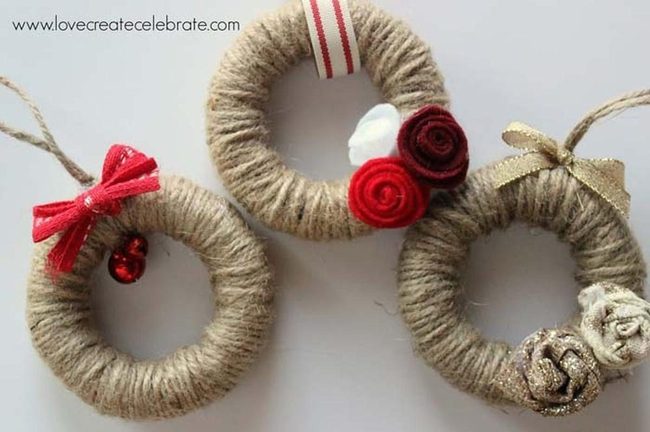 Burlap Twine Handmade Ornaments