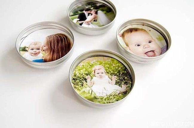 Mason Jar Memory Magnets