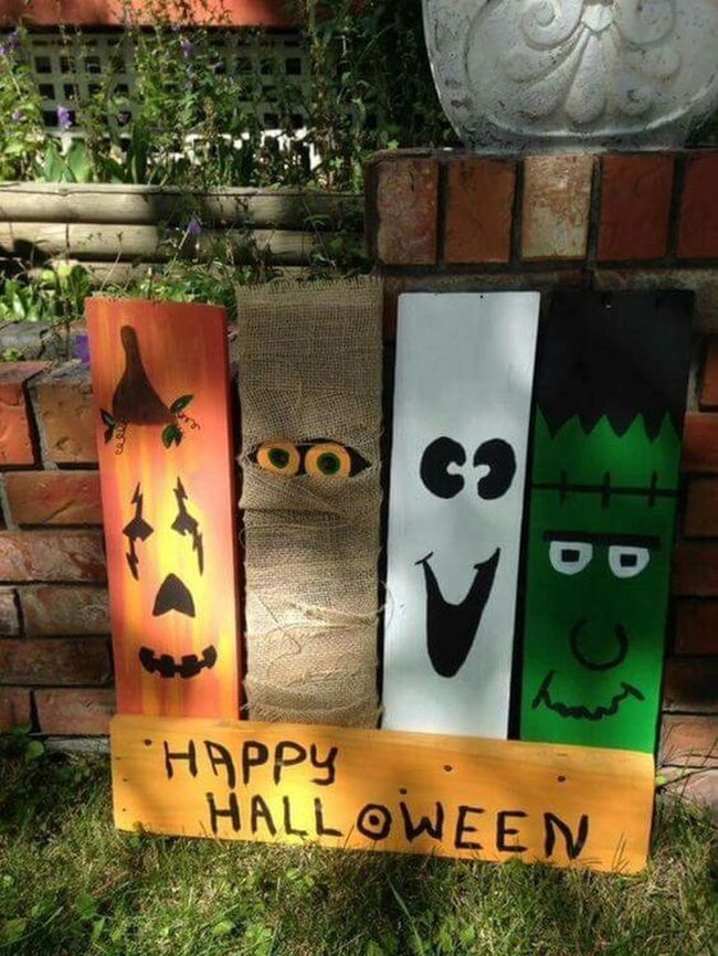 Handcrafted Wood Halloween Decorations