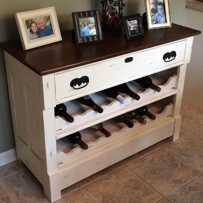 Painted Dresser Wine Storage