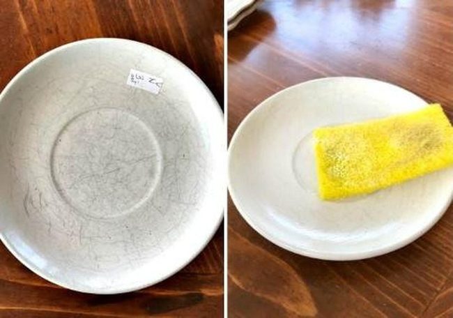 White Dishes Scratch Restoration Powder