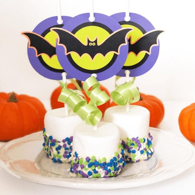 Purple And Black Bat Pops