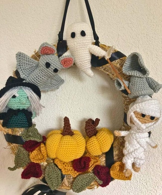 Handmade Burlap Oogie Boogie Character Wreath