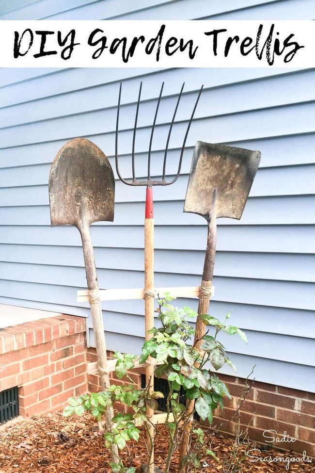 Weathered Garden Tools Climbing Frame