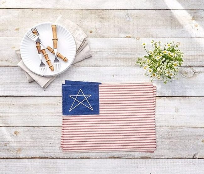 Handmade Stars And Stripes Mat