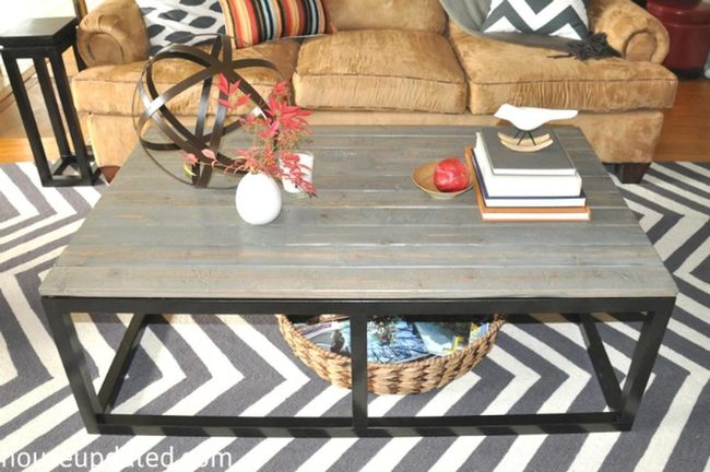 Tan Couch With Graphic Patterns