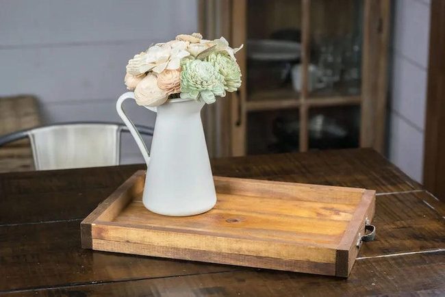 Natural Wood Tray Display