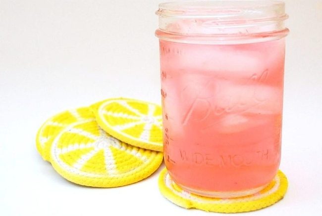 Pink Cocktails Through Crystal Glass