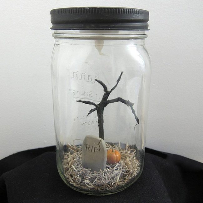 Skeletal Trees In Haunted Glass Jars