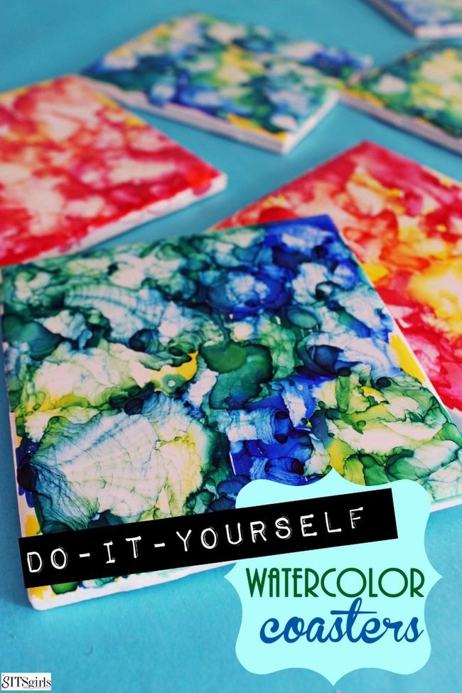 Hand-Painted Watercolor Coasters