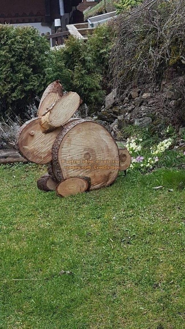Log Bunny Garden Statement