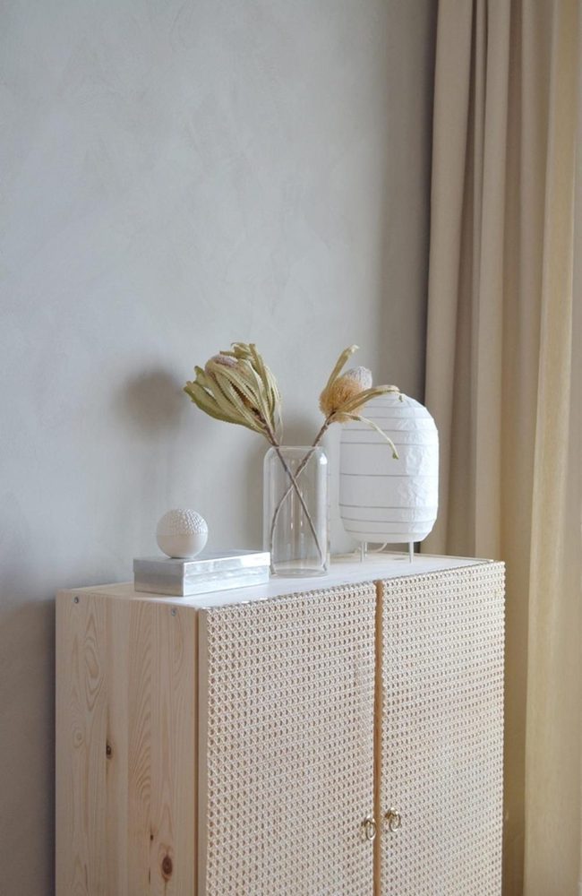 Light Wood Textured Cabinet Focus