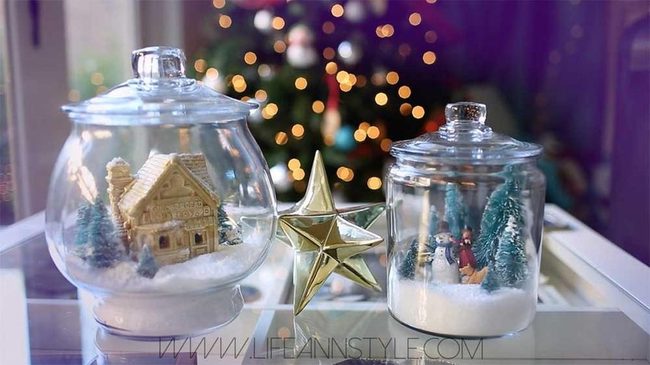 Miniature Snow Worlds In Glass