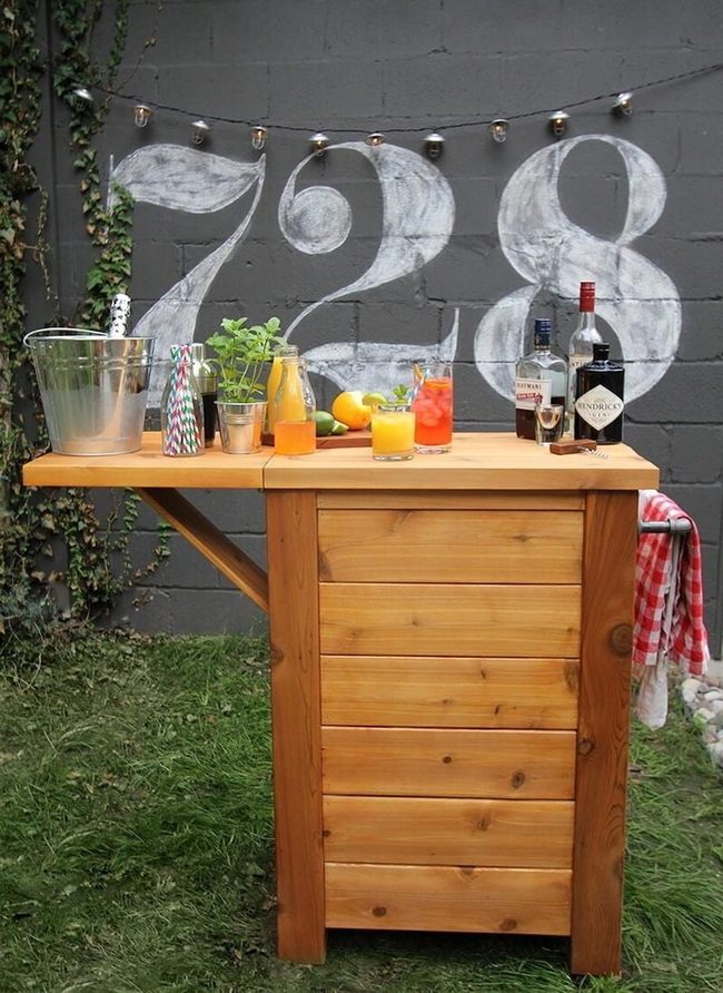 Weathered Wood Outdoor Bar