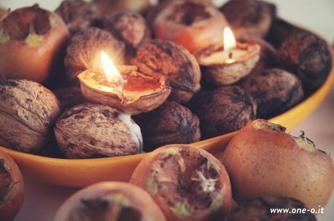 Sunny Yellow Bowl, Walnut Shell Flames