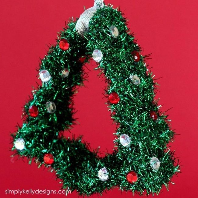 Emerald Heart Wreath Glitter Shine