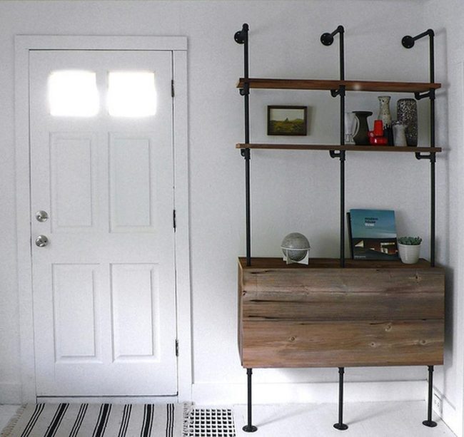 Black-Legged Wood Cabinets In White
